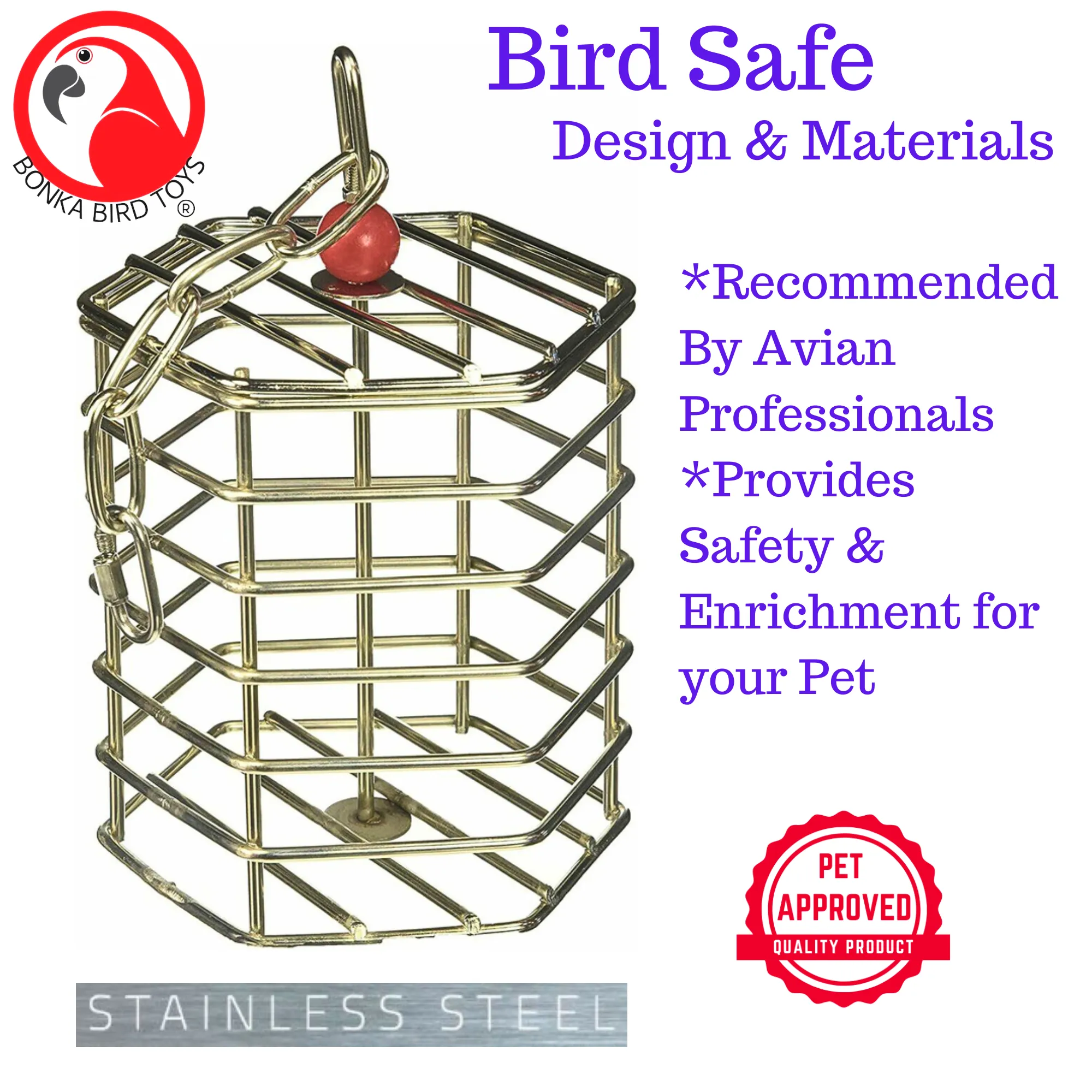 00197 Large Stainless Steel Baffle Cage 6X6