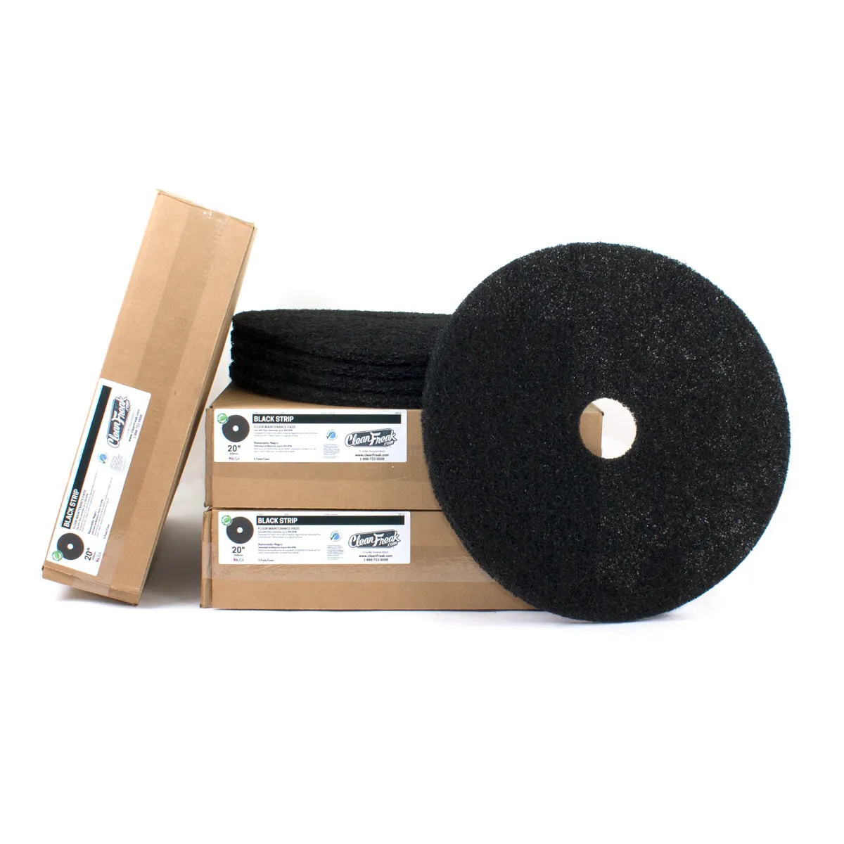 20" Black Floor Finish Stripping Pads (5 Pack)