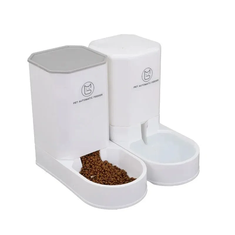 3.8L Dog Cat Automatic Pet Feeder -  Large Capacity Detachable Bowl Water Dispenser Food Feeding Device For Cat Dog Pet Supplies