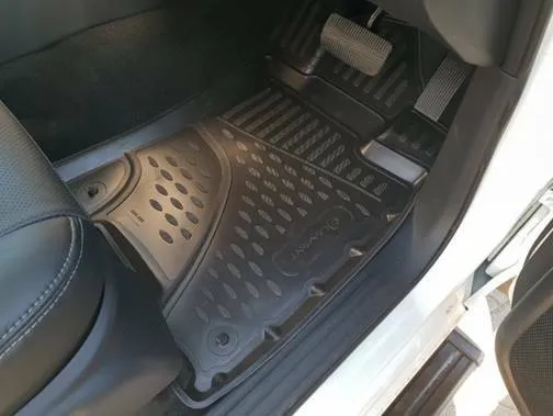 3D Custom Floor Mats Suits Nissan Navara NP300 Manual Pick-Up D23 11/2015-On Rubber Rear Only Black  EXP.ELEMENT3D3666210k-R
