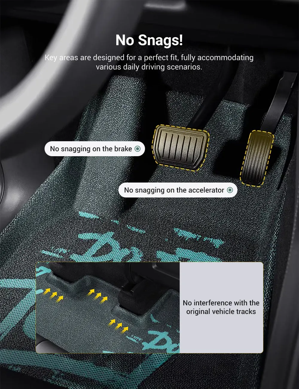 3D Velvet Floor Mats For Tesla Model 3/Y 5-Seat