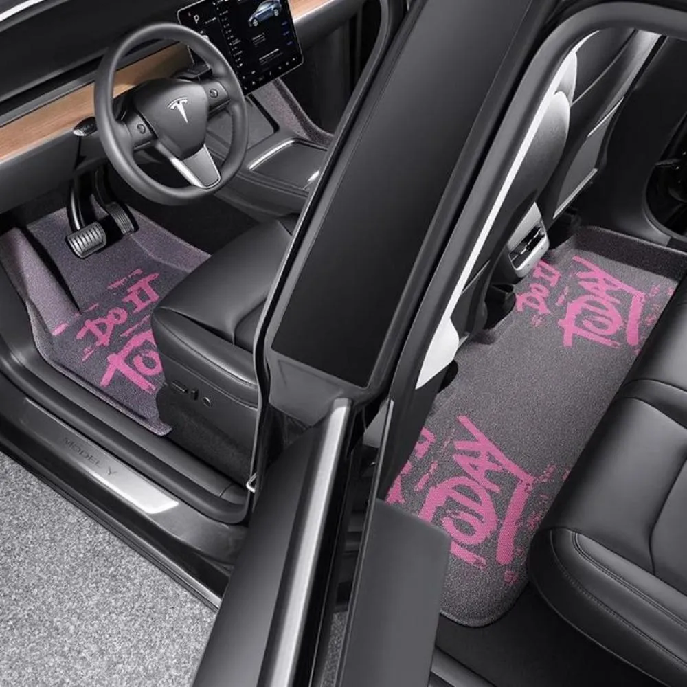 3D Velvet Floor Mats For Tesla Model 3/Y 5-Seat