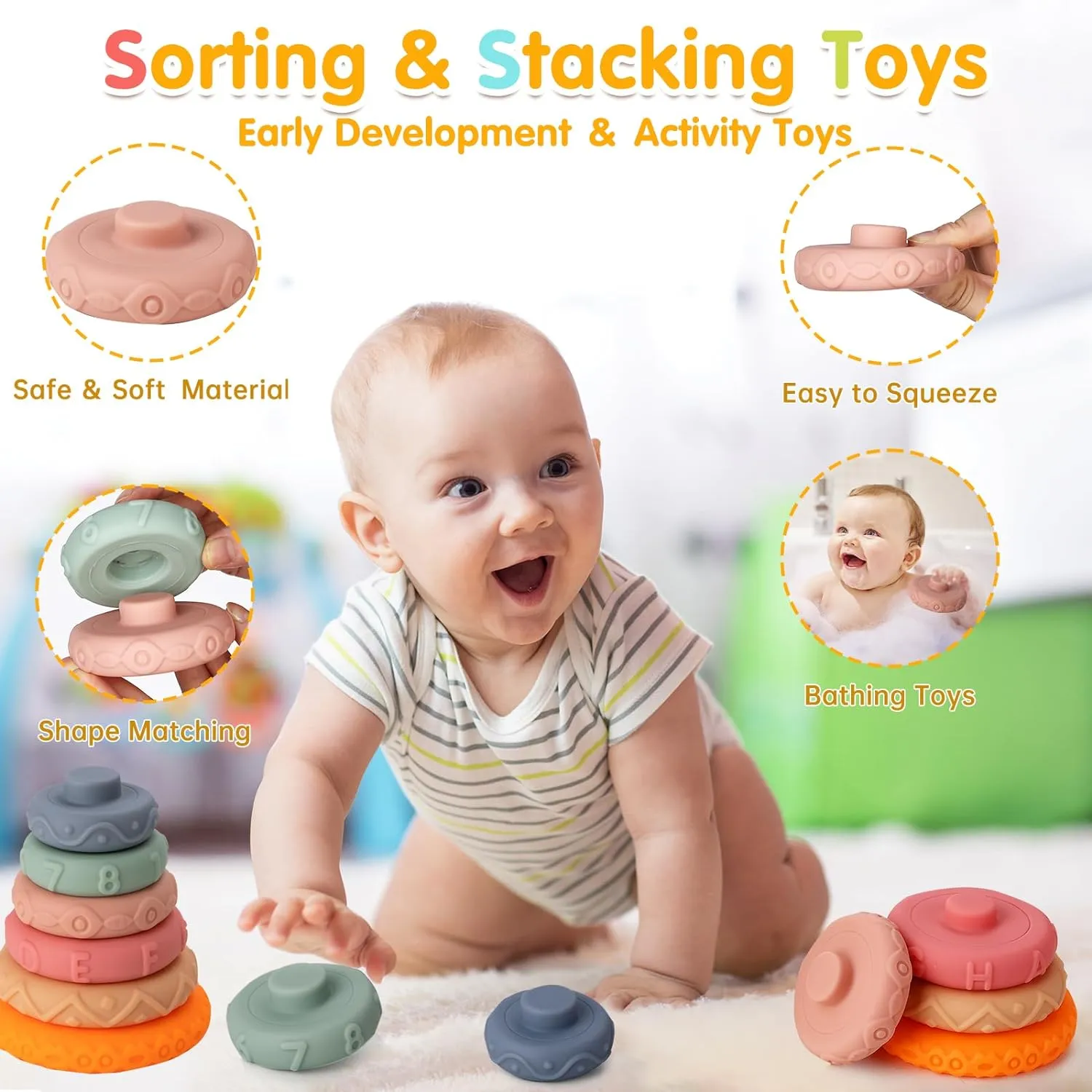 7in1 Montessori Baby Toys Interactive and Developmental Toddler Set