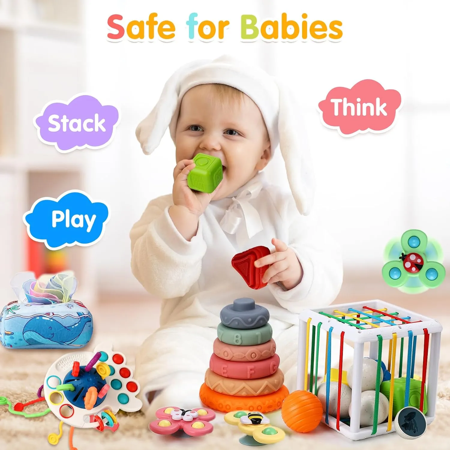 7in1 Montessori Baby Toys Interactive and Developmental Toddler Set