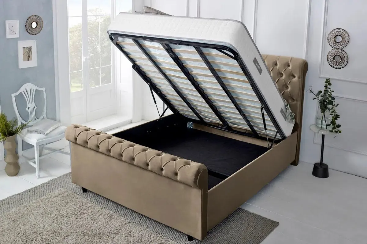 Berlin Upholstered Ottoman Bed