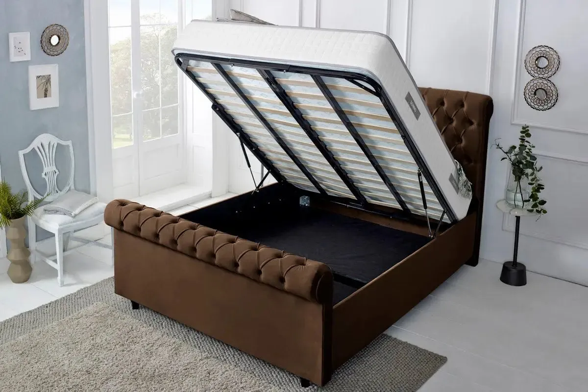 Berlin Upholstered Ottoman Bed