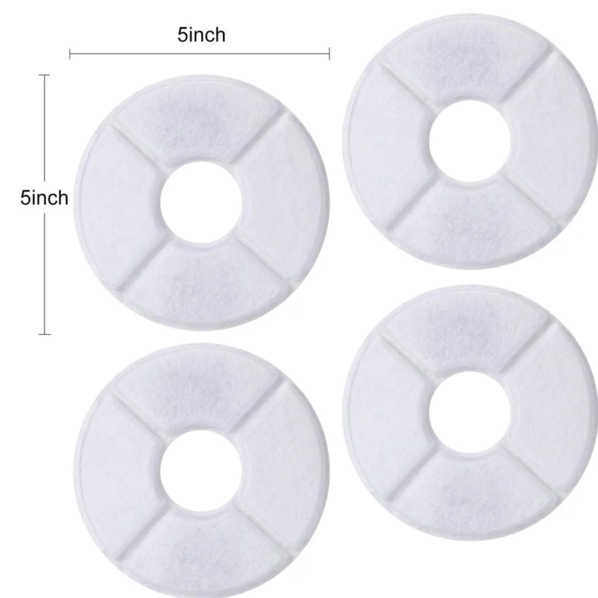Cat Water Fountain Replacement Filters (Pack of 4): Keep Your Cat's Water Fresh and Clean!