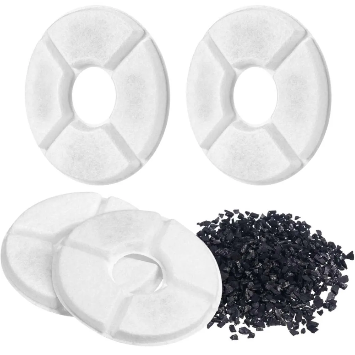 Cat Water Fountain Replacement Filters (Pack of 4): Keep Your Cat's Water Fresh and Clean!