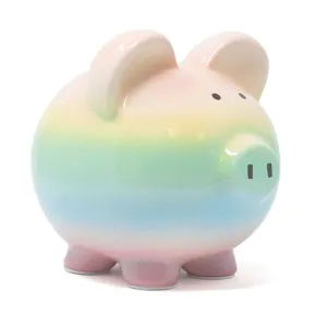 Child to Cherish Rainbow Ombre Piggy Bank