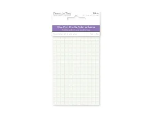 Clear Glue Pads: Square  High-Tack Flat  Acid free,  1/4in, 264pc