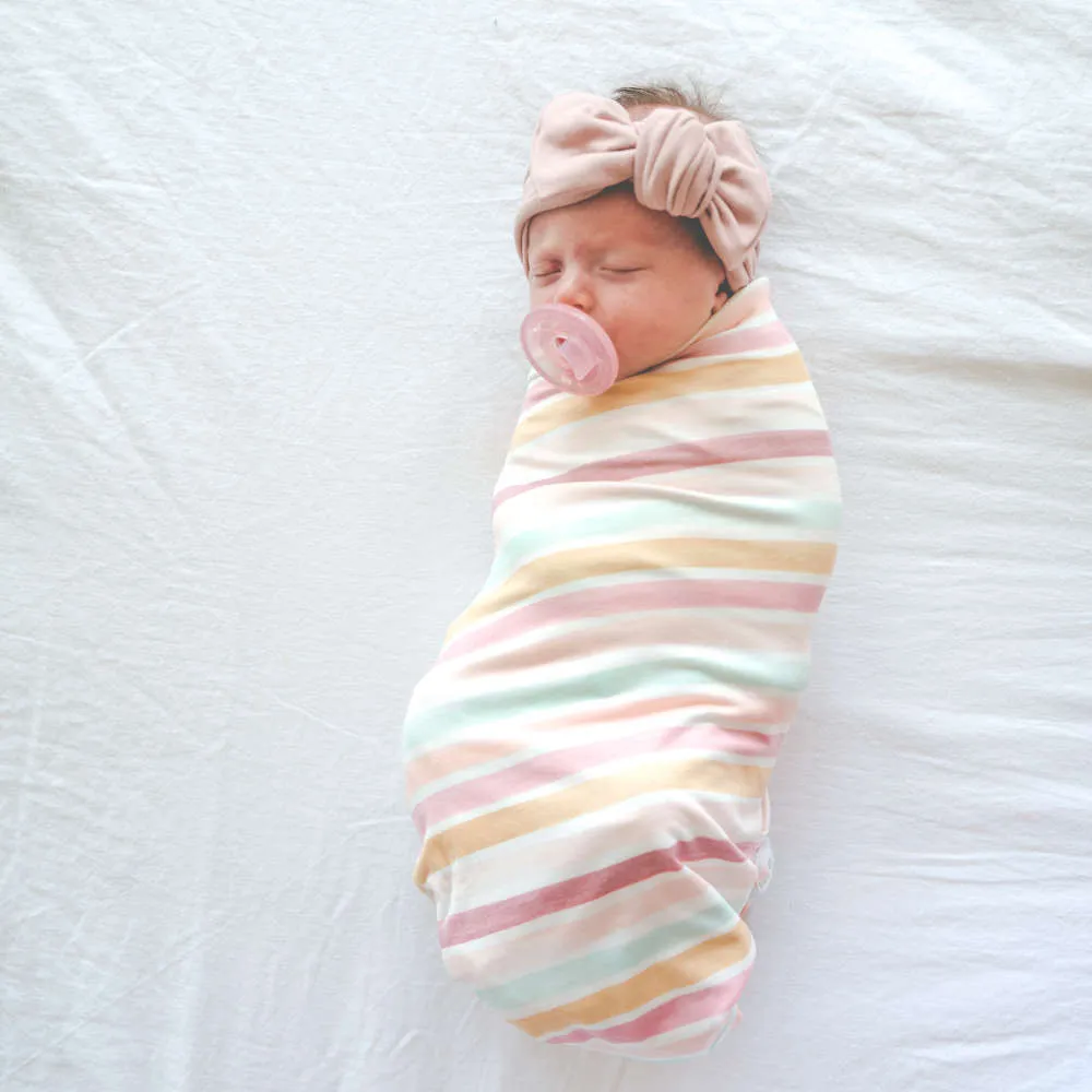 Copper Pearl Knit Swaddle Blanket | Belle