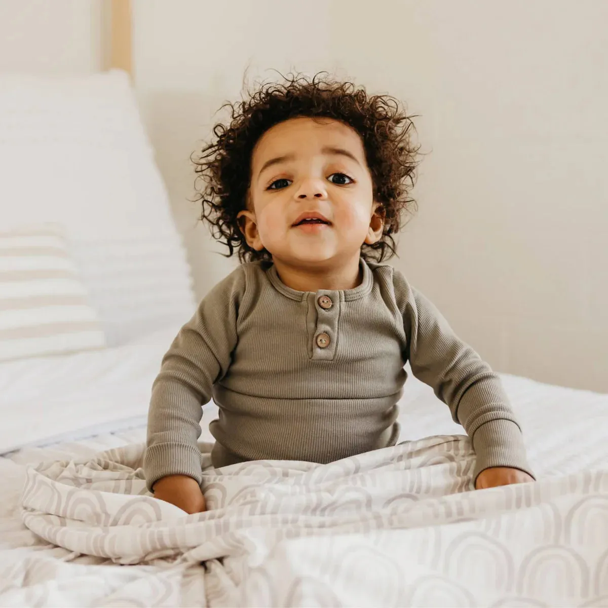Copper Pearl Knit Swaddle Blanket | Bliss