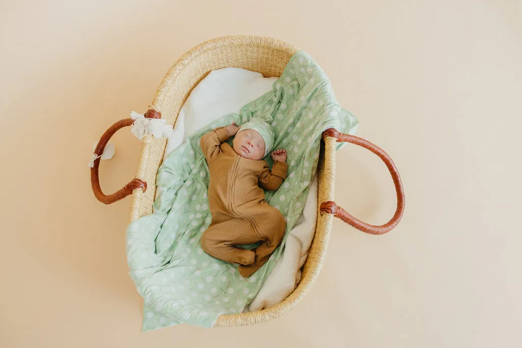 Copper Pearl Knit Swaddle Blanket | Bogey