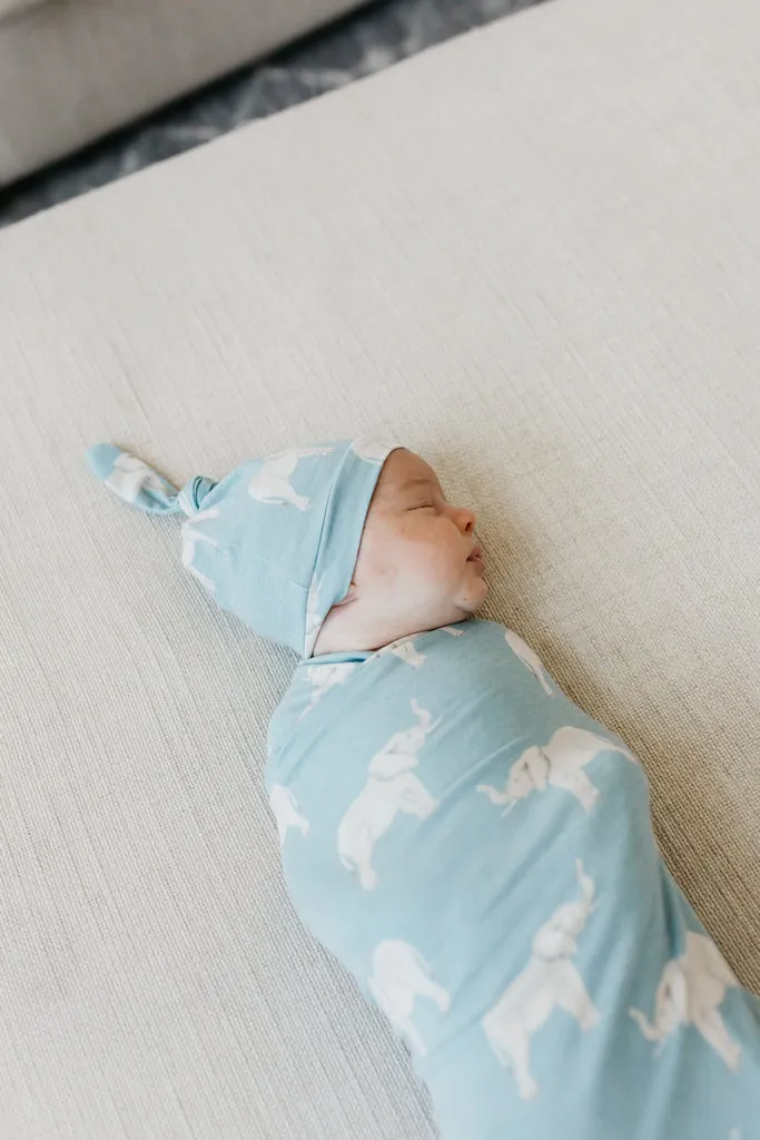 Copper Pearl Knit Swaddle Blanket | Peanut
