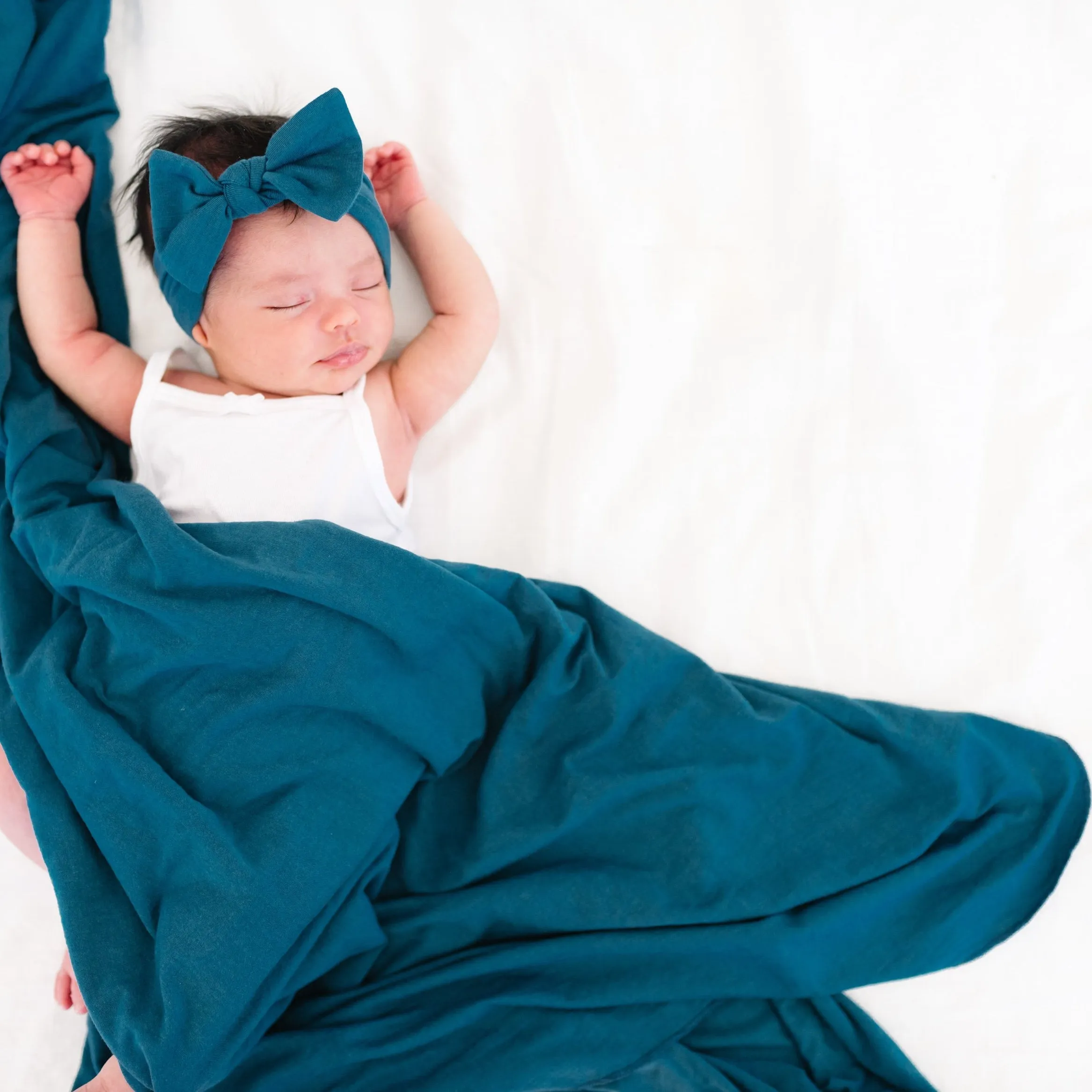 Copper Pearl Knit Swaddle Blanket | Steel