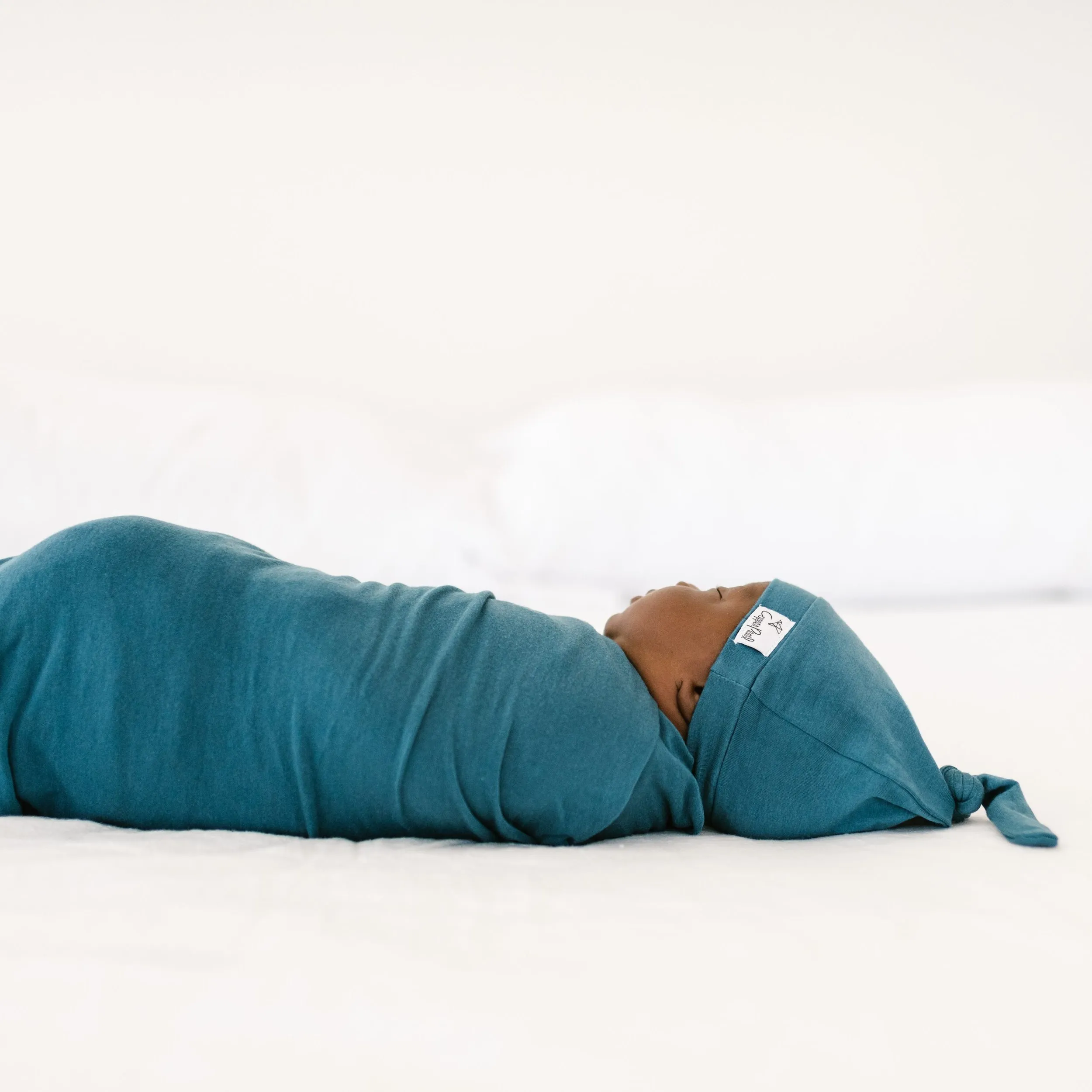 Copper Pearl Knit Swaddle Blanket | Steel