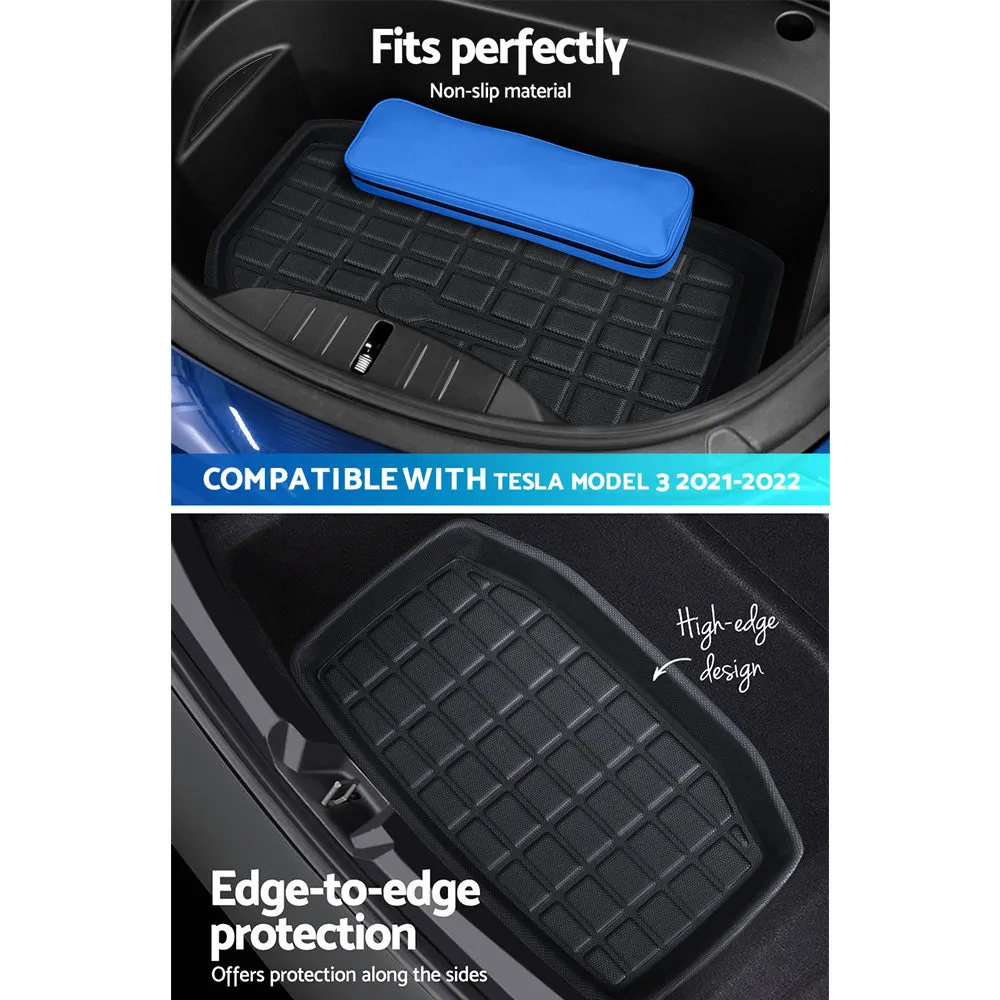 Custom Fit Rubber Car Mats Set for Tesla Model 3 - Weisshorn