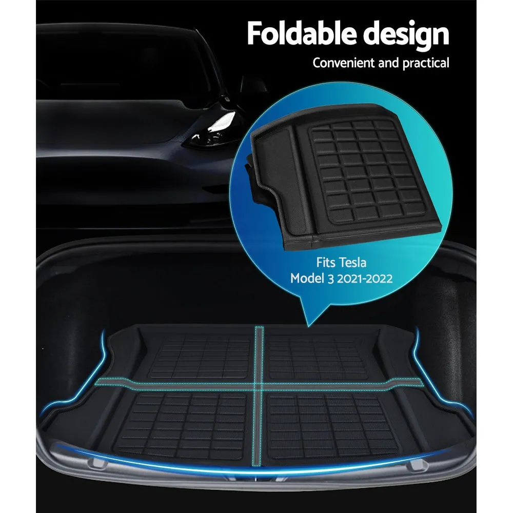 Custom Fit Rubber Car Mats Set for Tesla Model 3 - Weisshorn