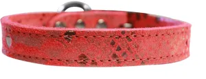 Dragon Skin Genuine Leather Dog Collar Red Size 10