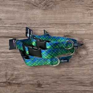 Electric Glow Green Plaid Dog Collars and/or Leash