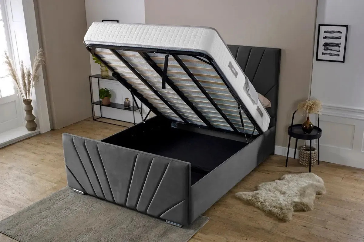 Fiji Sunrise Upholstered Ottoman Bed