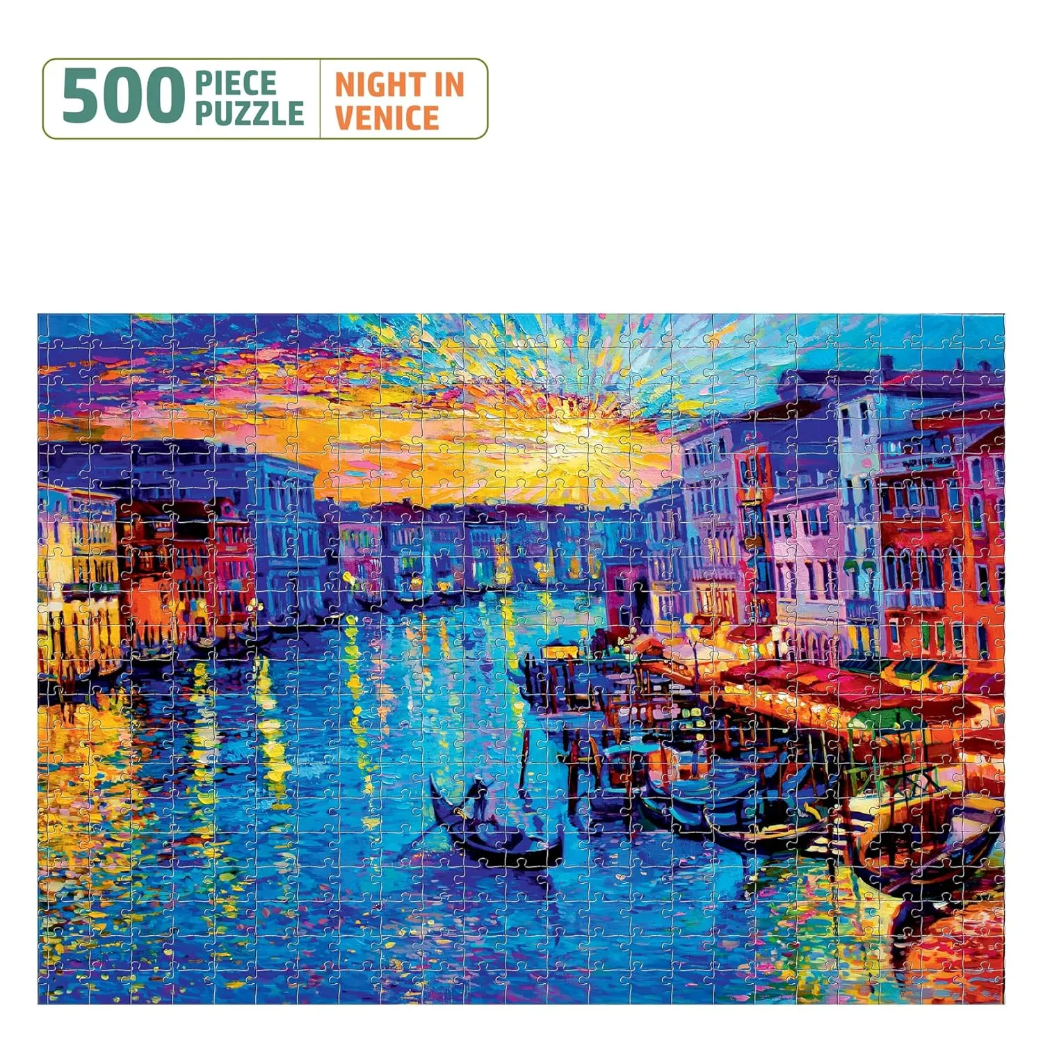 FLO Toys Magic Night In Venice 500 Pieces Jigsaw Puzzle Toys For Kids Ages 10 