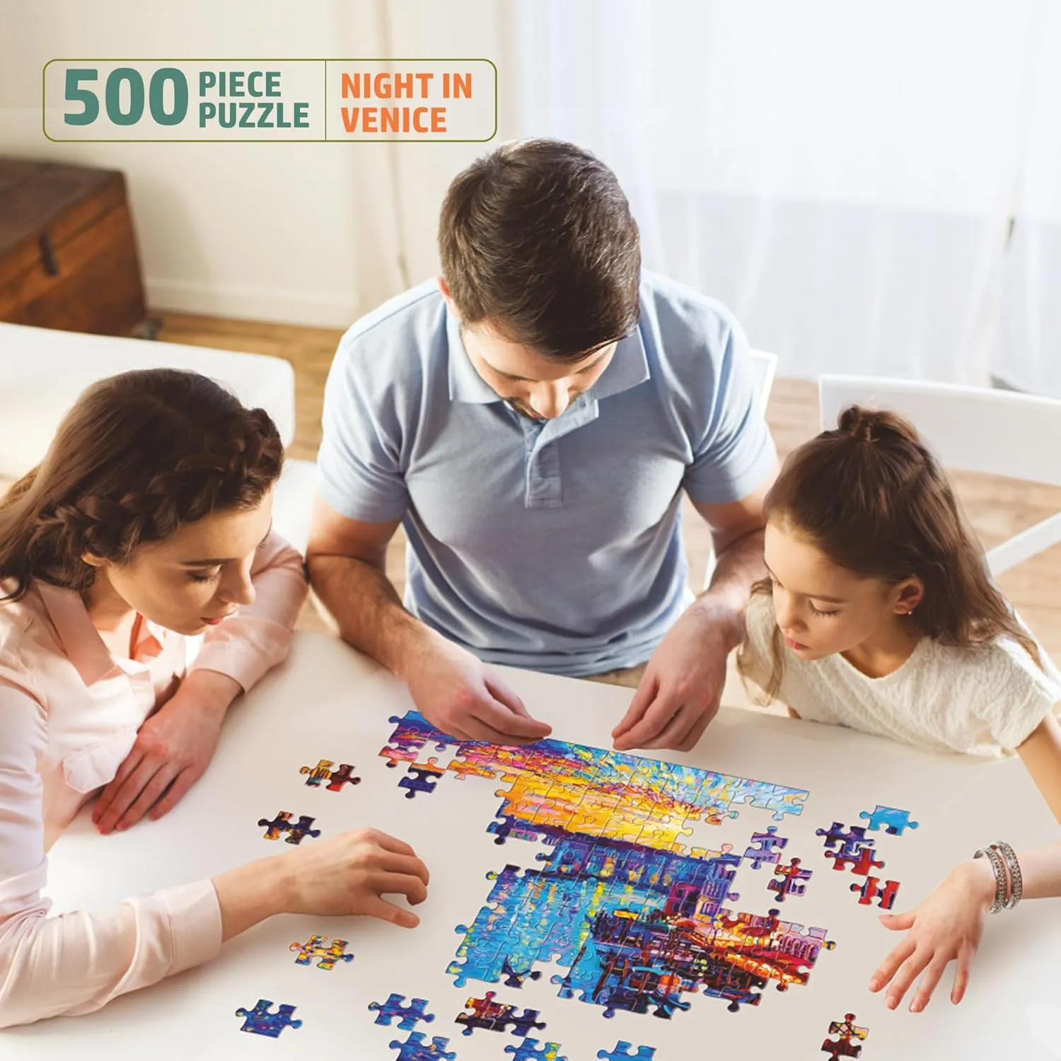 FLO Toys Magic Night In Venice 500 Pieces Jigsaw Puzzle Toys For Kids Ages 10 