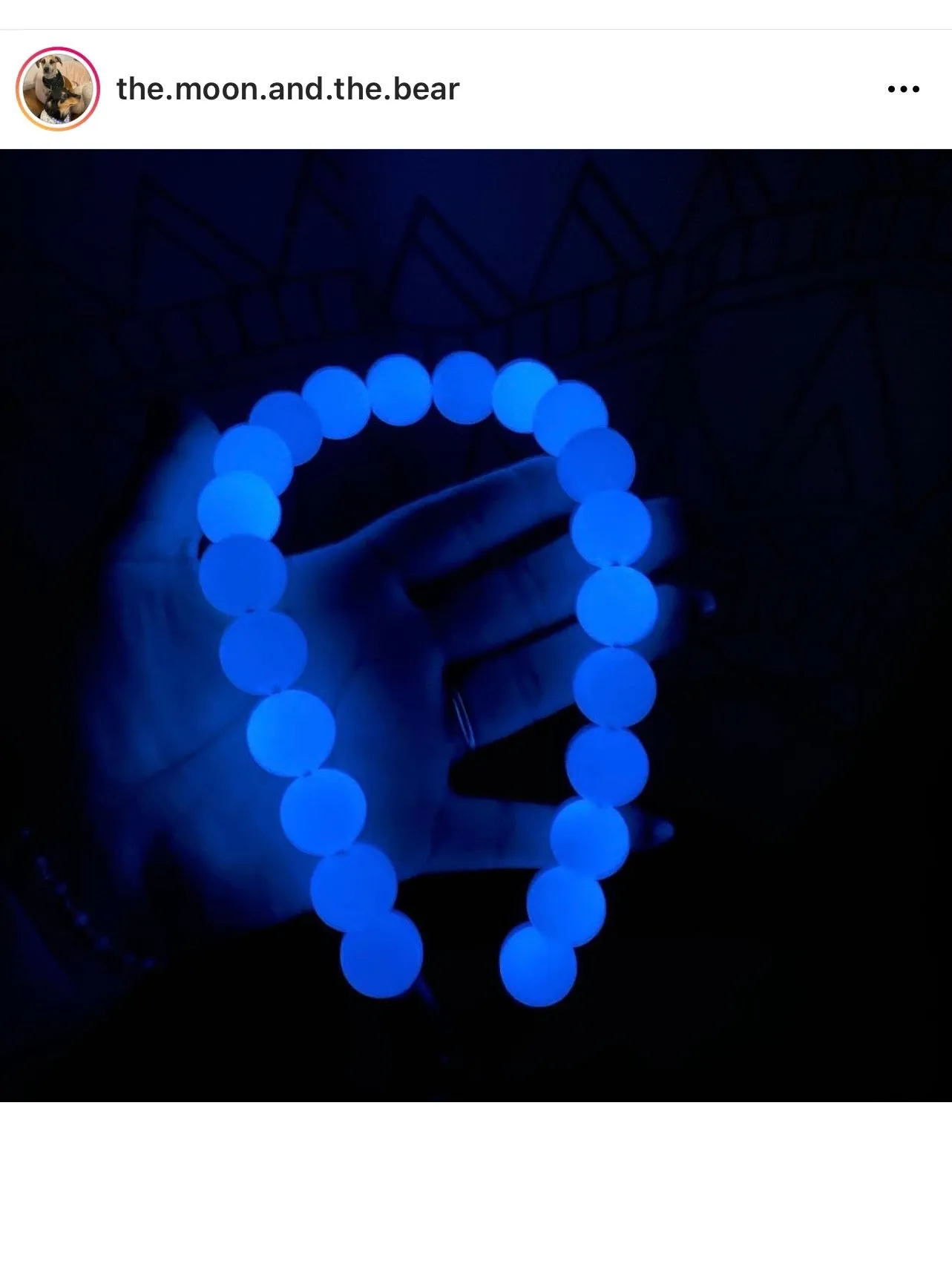 GLOW Glacial Green Glow in the Dark Stone Bead Collar