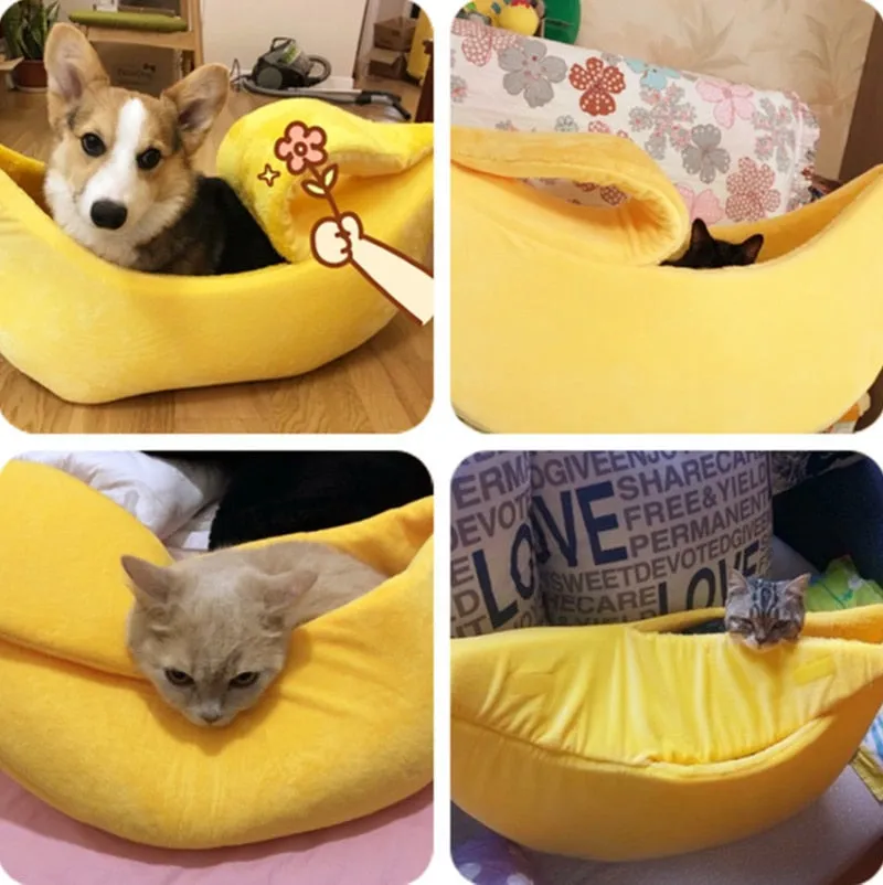 Growpet, Cute Banana Shape Pet Beds (Cat/Dogs)
