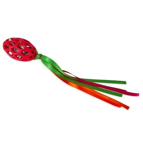 JW Cataction Football with Streamers Cat Toy