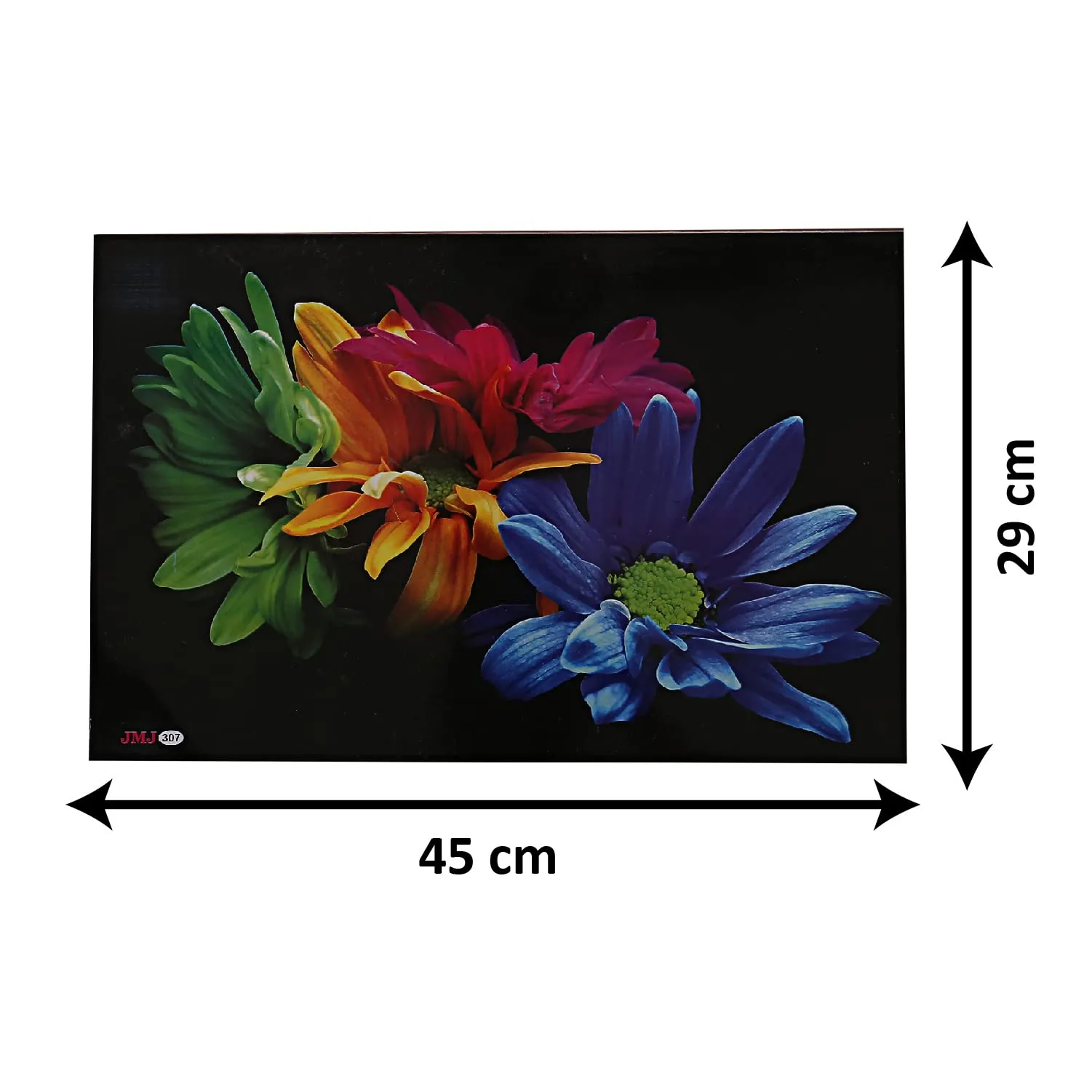 Kuber Industries Flower Printed PVC Waterproof, Oil Proof, Easy to Clean Placemats Table Mats for Dining, Set of 6 (Multicolour, Polyvinyl Chloride)|Stylish and Functional Dining Table Accessories