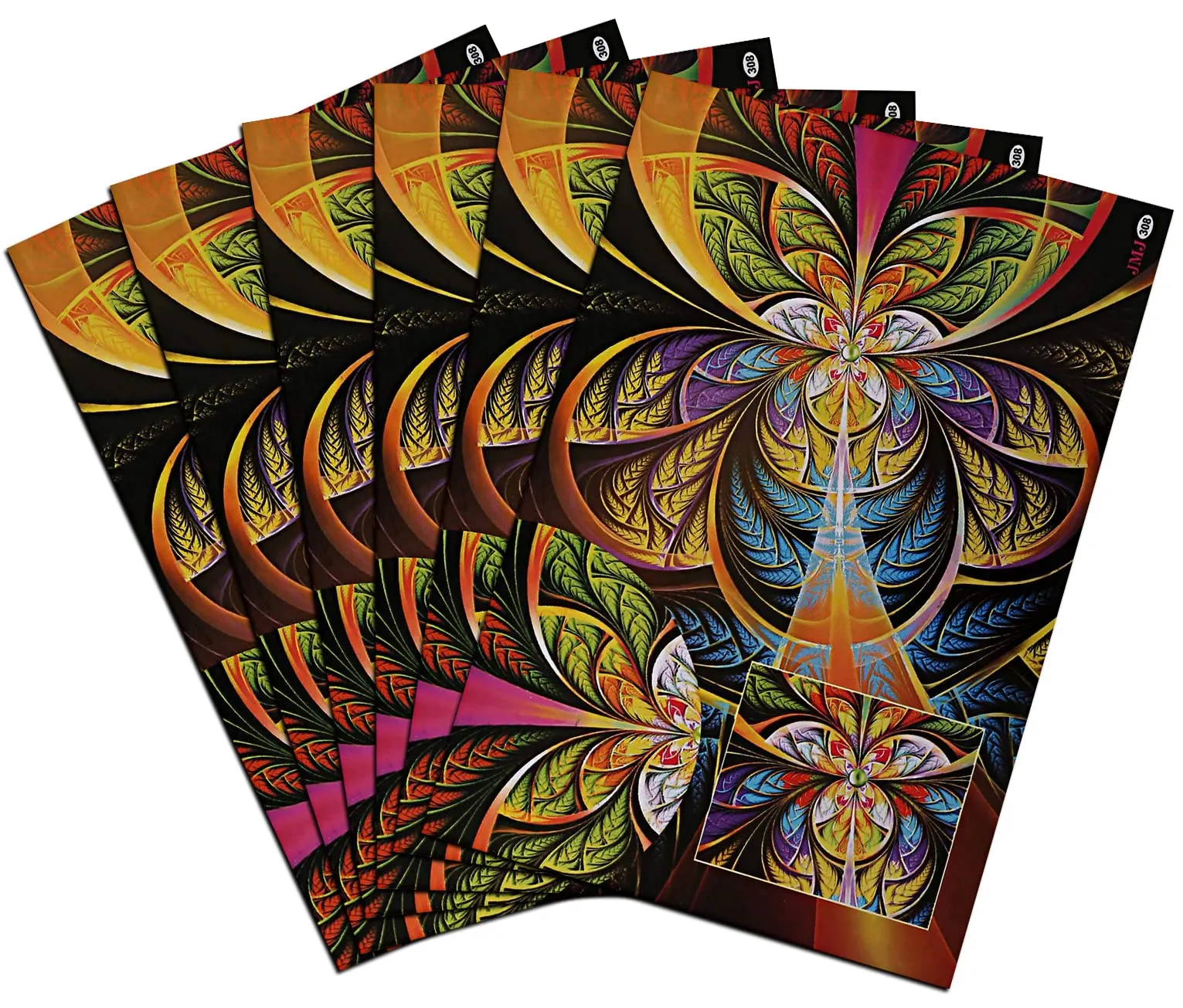 Kuber Industries Flower Printed PVC Waterproof, Oil Proof, Easy to Clean Placemats Table Mats for Dining, Set of 6 (Multicolour, Polyvinyl Chloride)|Stylish and Functional Dining Table Accessories