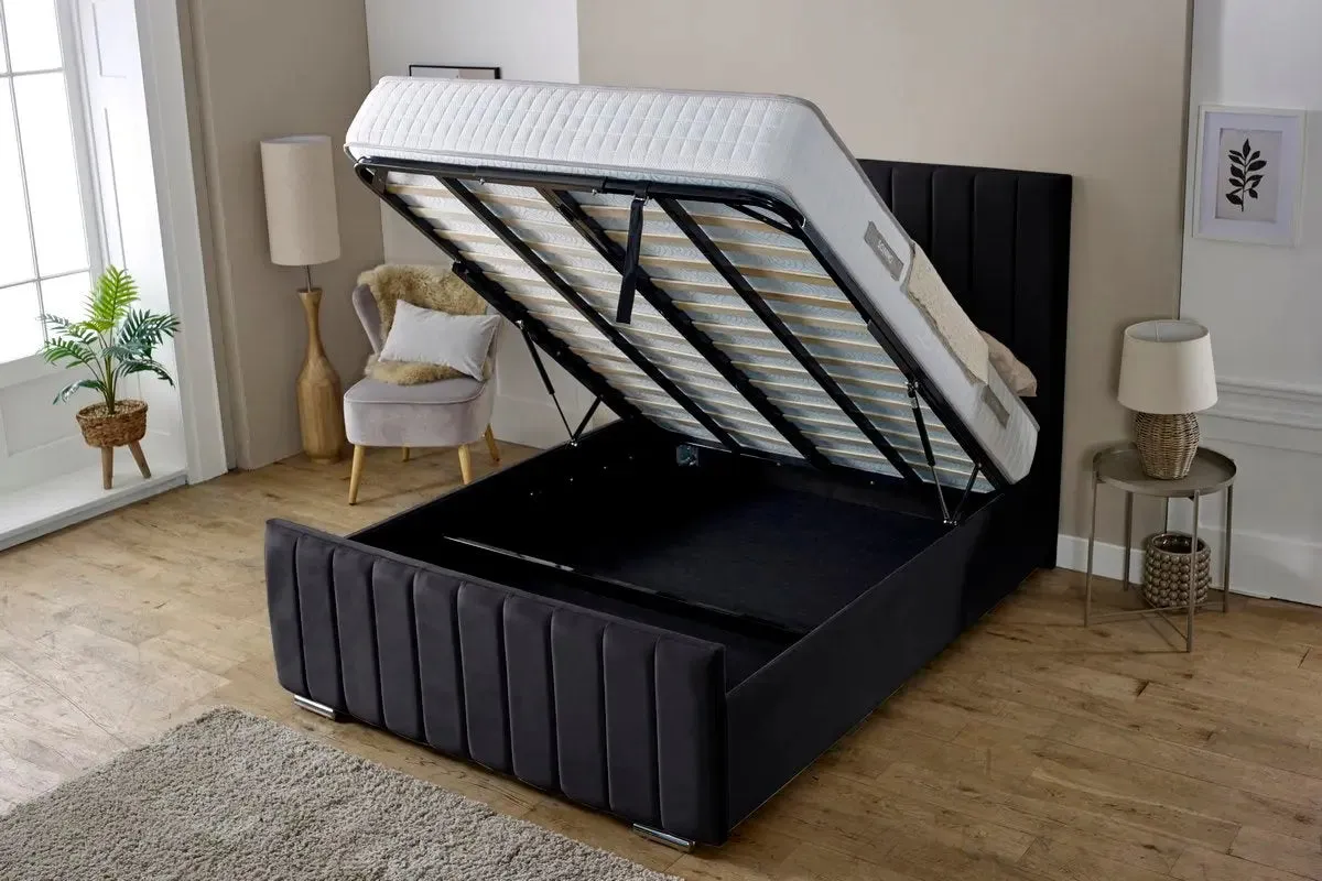Lisbon Upholstered Ottoman Bed