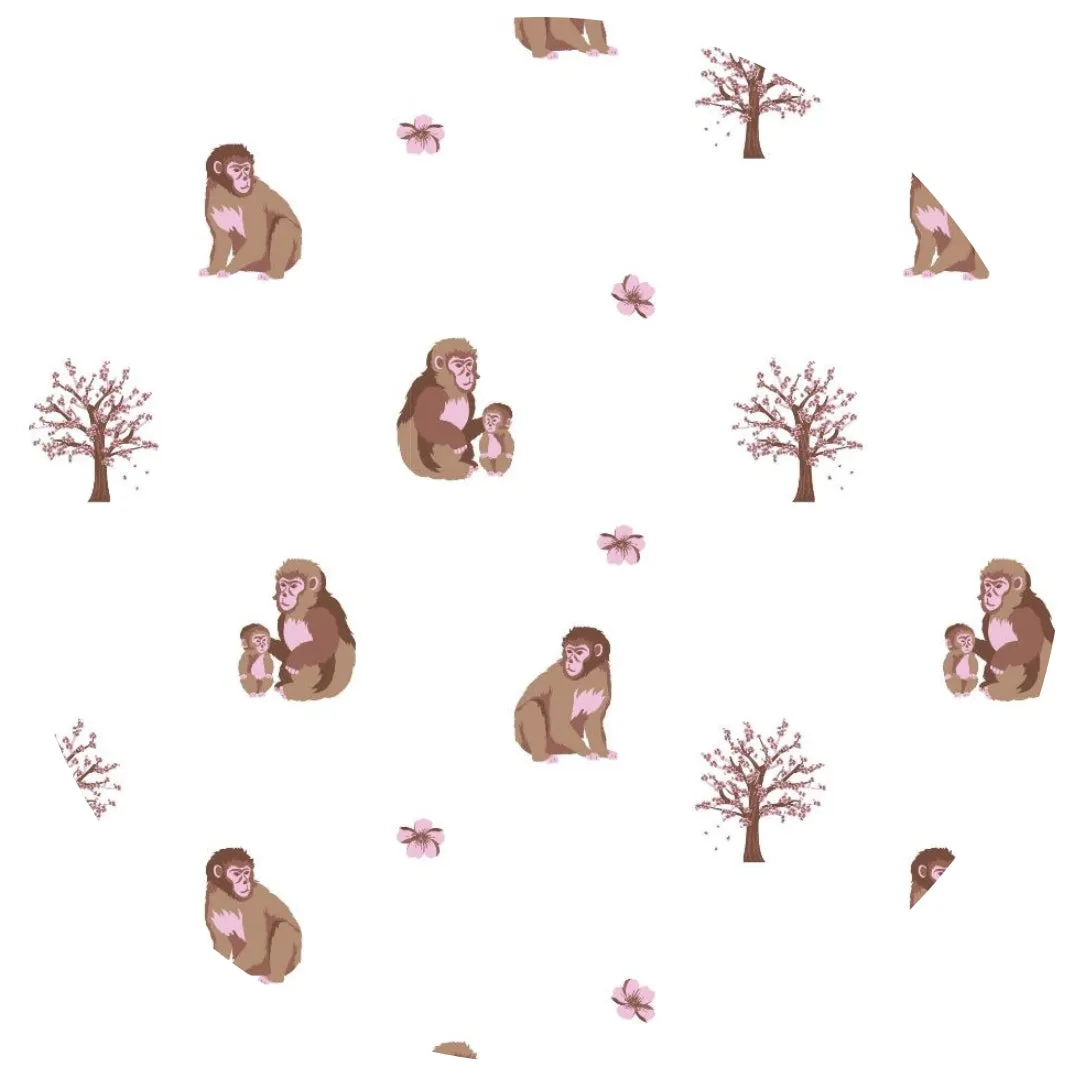 Macaque | Flora Double Sided Blanket 50"x50"