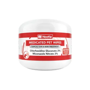 Medicated Pet Wipes | 60 Pads - Antifungal & Antibacterial