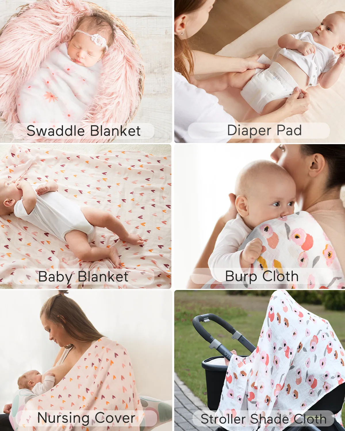 Momcozy Softness Upgrade Muslin Swaddle Blankets