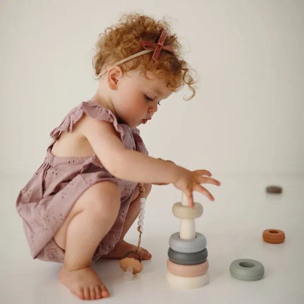 Mushie Stacking Rings Toy Rustic