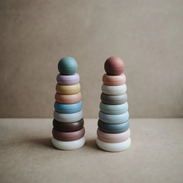 Mushie Stacking Rings Toy Rustic