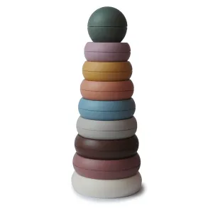Mushie Stacking Rings Toy Rustic