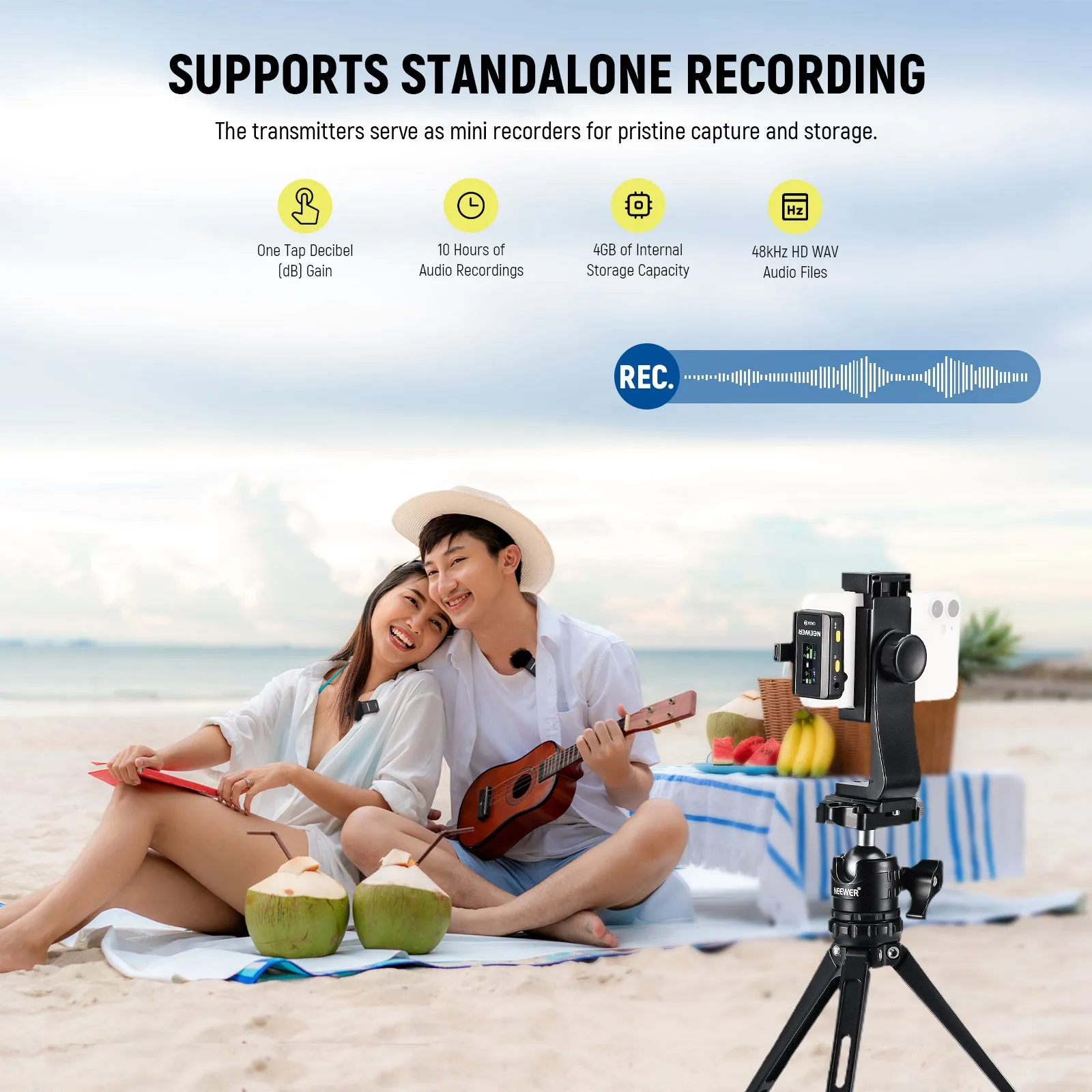 NEEWER CM28 Wireless Lavalier Lapel Microphone