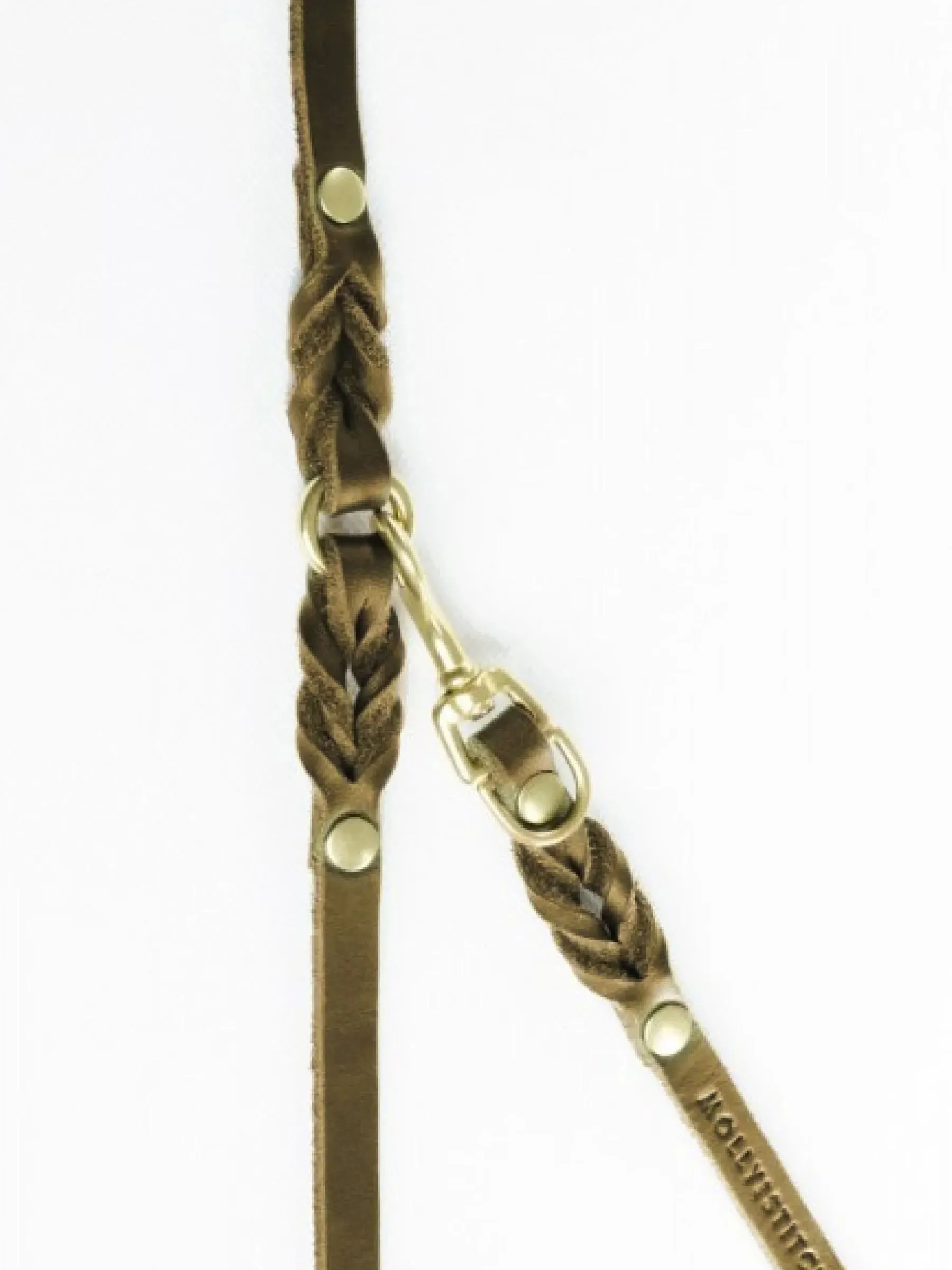 [OLIVE TREE] BUTTER LEATHER ADJUSTABLE DOG LEASH
