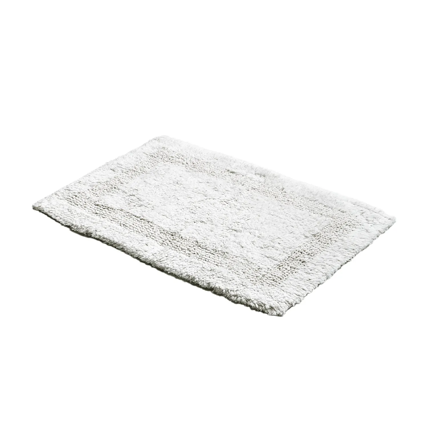 OnlyMat Cotton Quickdry Bath Mat White Colour (40x60cmx8mm)