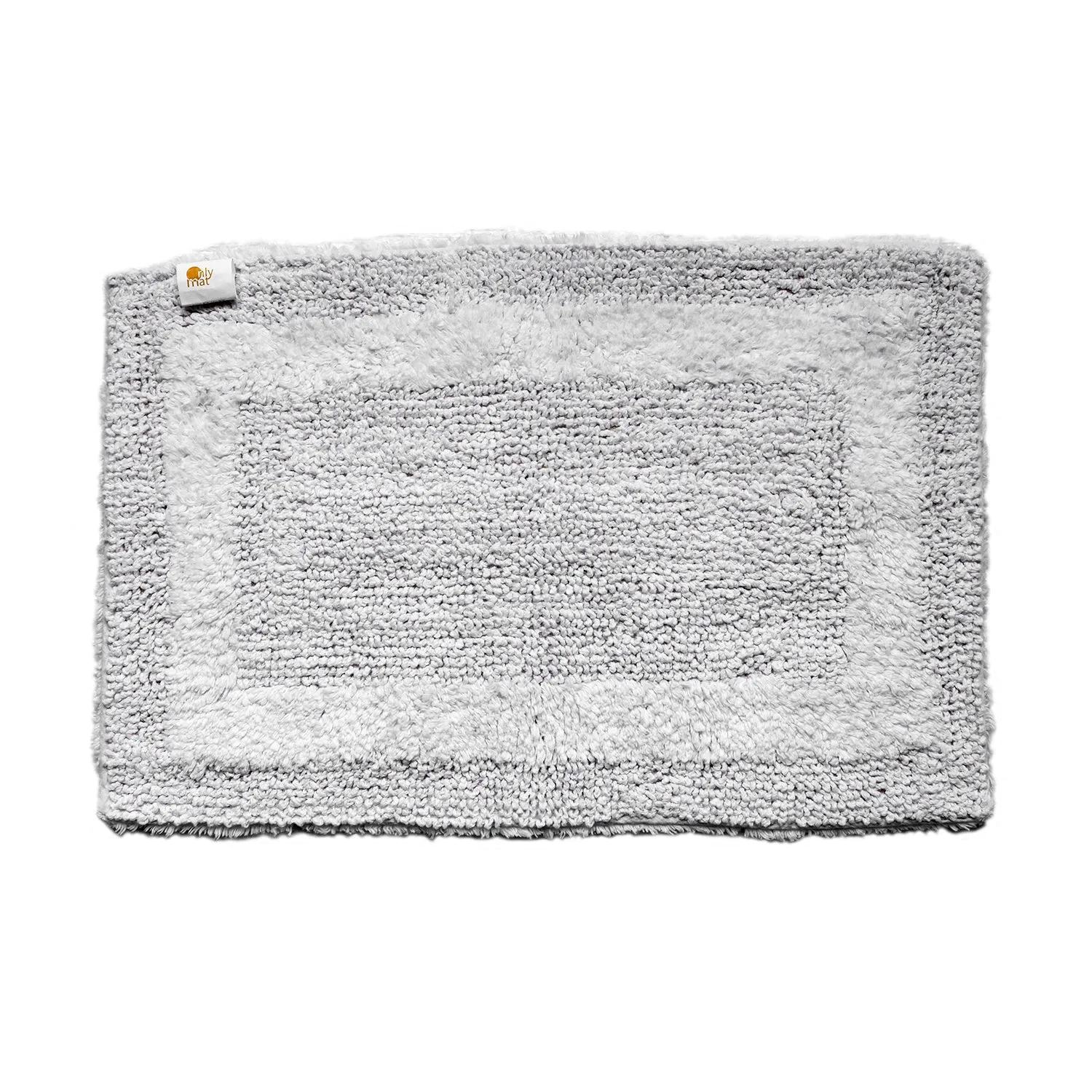 OnlyMat Cotton Quickdry Bath Mat White Colour (40x60cmx8mm)