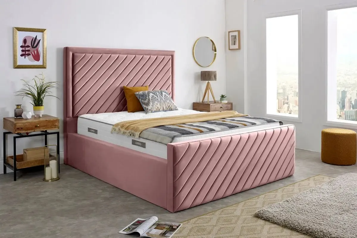 Oxford Upholstered Ottoman Bed