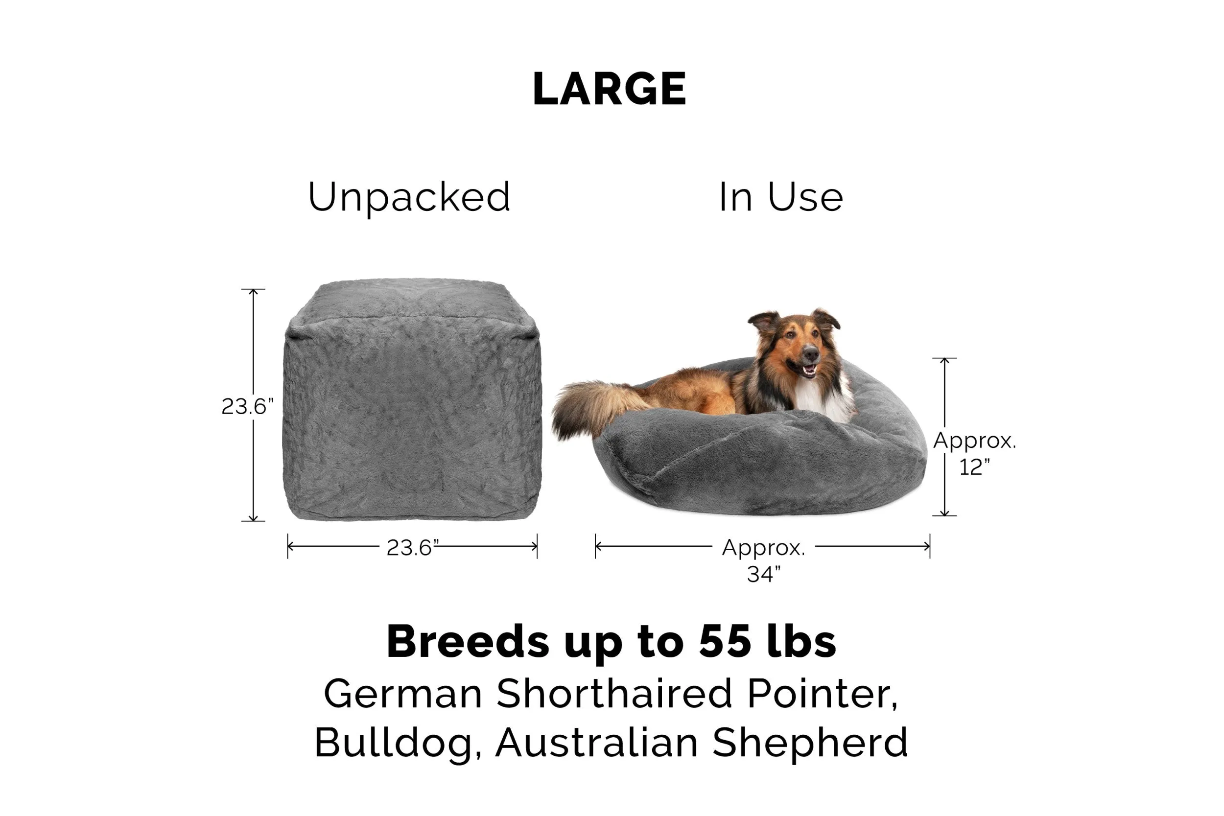 Plush Ball Dog Bed