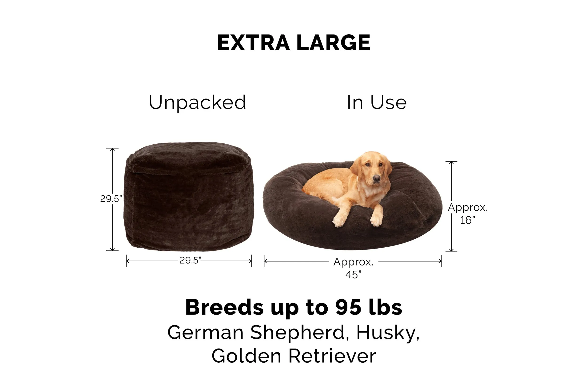 Plush Ball Dog Bed