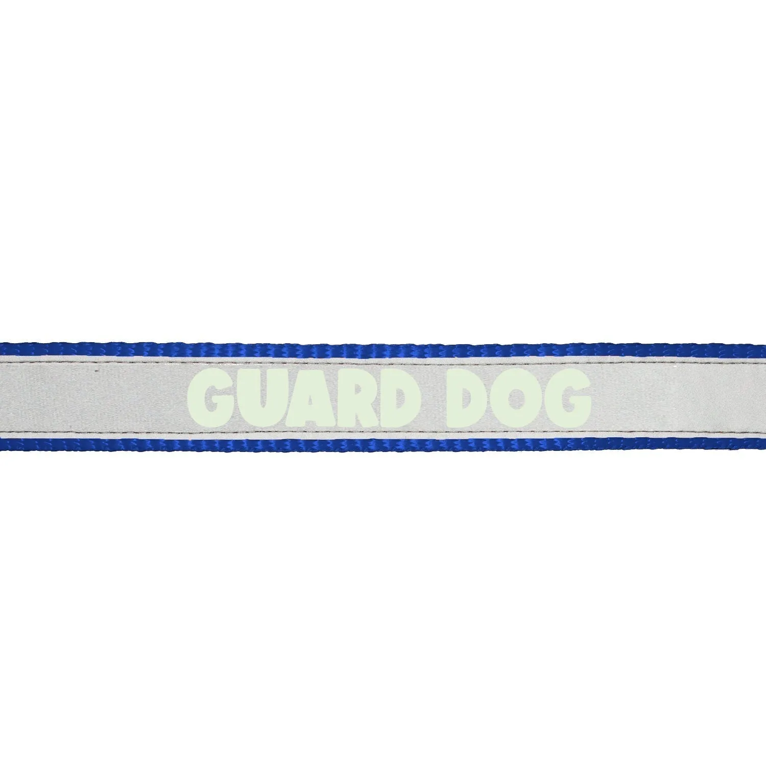"Guard Dog" Night Glow Printed Reflective Nylon Neck Belt Collar for Dogs
