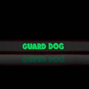 "Guard Dog" Night Glow Printed Reflective Nylon Neck Belt Collar for Dogs