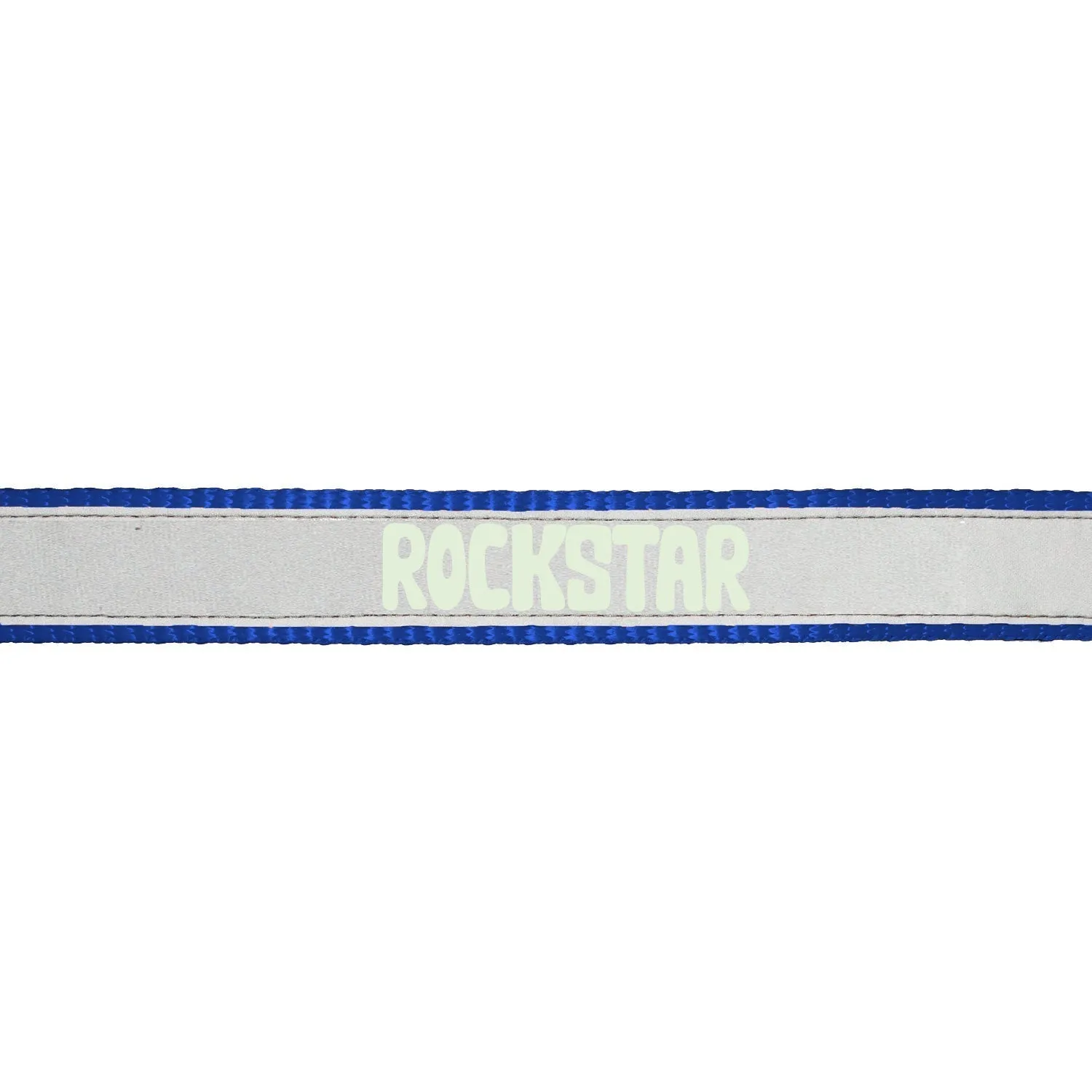 "Rockstar" Night Glow Printed Reflective Nylon Neck Belt Collar for Dogs