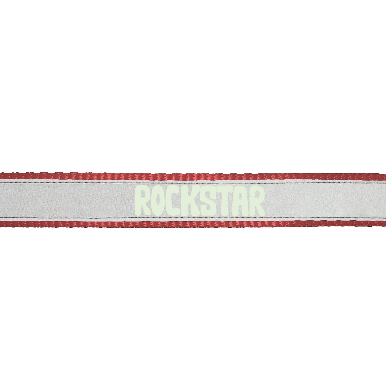 "Rockstar" Night Glow Printed Reflective Nylon Neck Belt Collar for Dogs